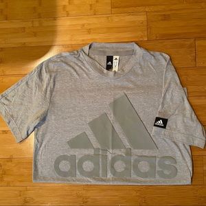 EUC Light Gray Adidas Raised Logo T-Shirt